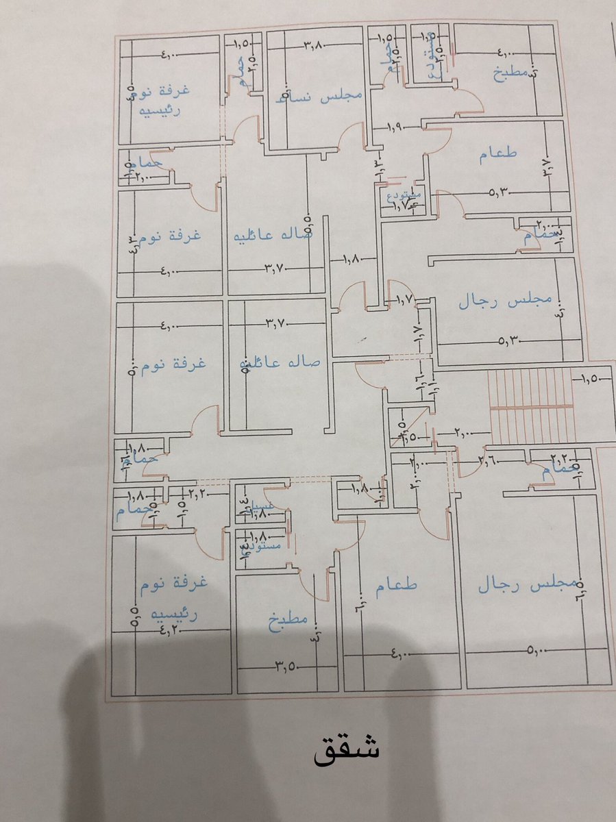 مخطط دور ارضي و شقتين بالاعلي نمط سعودي Arab Arch