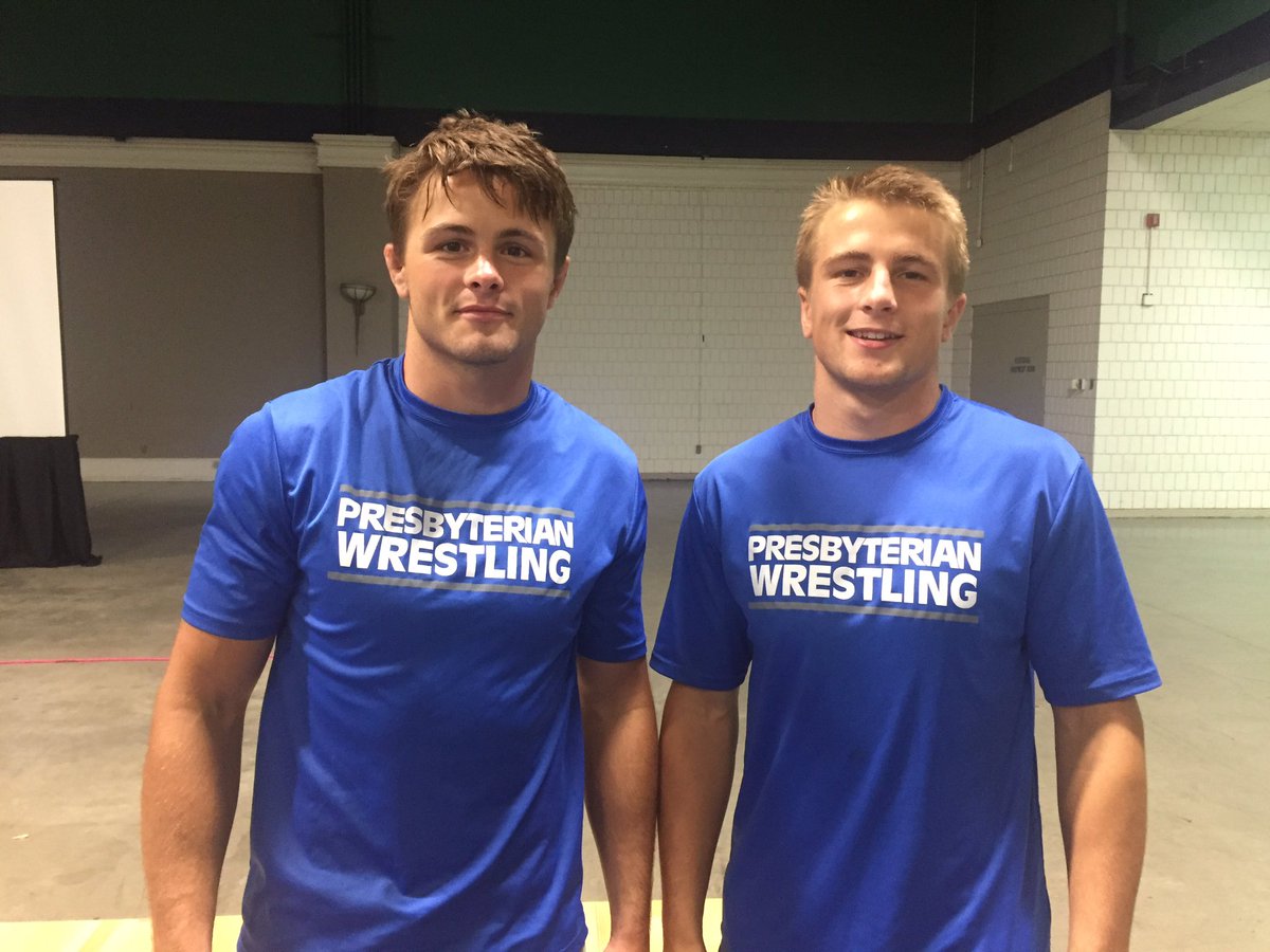 Two great North Carolina Wrestlers representing Moore County (PHS <a href="/UPHS_Wrestling/">UPHS Wrestling</a> ) @nchsaa Coaches Clinic. Hunter &amp; Parker Corwin at D1 Presbyterian Wrestling &amp; Coach @markcody_   Proud of you guys...wrestle hard and keep representing!!  #pcpride #vikingstrong #molanlabe #Eagles