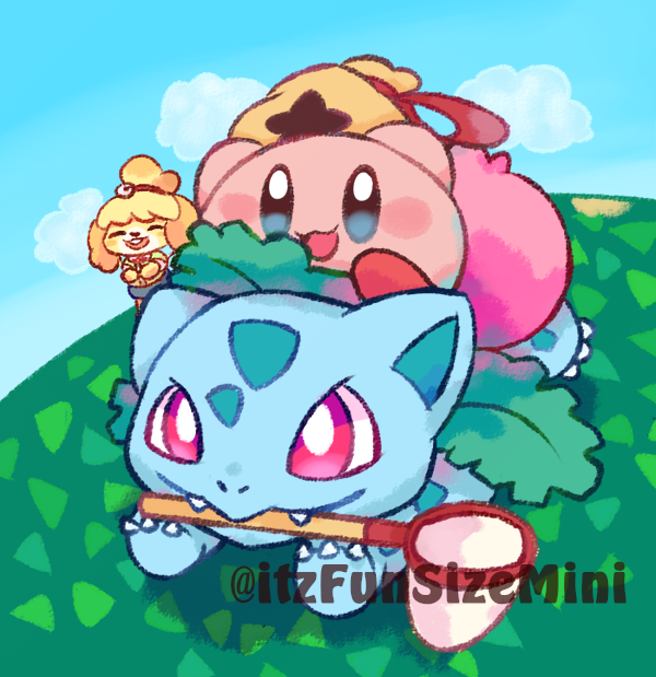 itzFunSizeMini's tweet photo. Made a button pin merch as well! Ivysaur, Kirby and isabelle ✨ https://t.co/uH8NEBpEPK