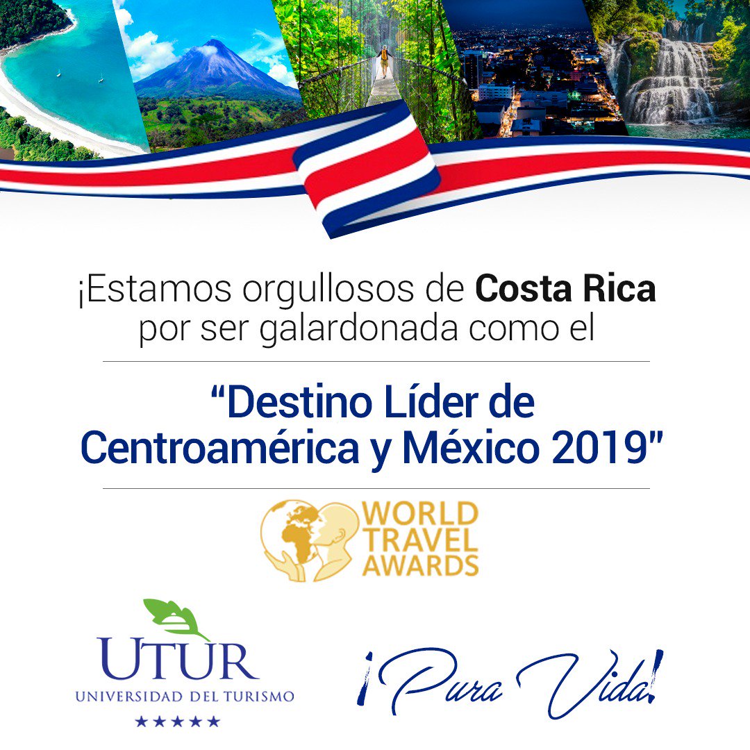 utur's tweet photo. Estamos orgullosos de Costa Rica por obtener el reconocimiento de Destino Líder Centroamérica y México
¡Orgullosos de nuestro hermoso país!

#Utur #CostaRica #Reconocimiento #Centroamérica https://t.co/eEe9aharXU