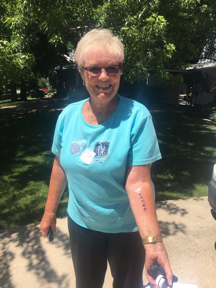 me &amp; my 75 yr old grandma got matching tattoos today 👵🏼🕊🌷💗