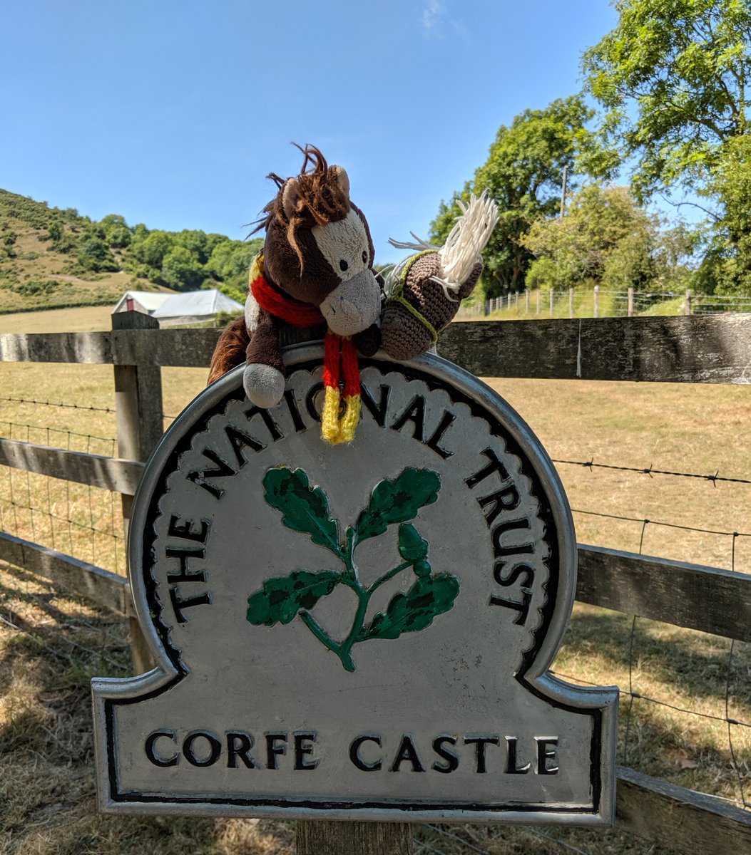 1 of 2 Today we took @ReisePferdich to @CorfeCastleInfo In Dorset Lovely views and some very steep climbs!