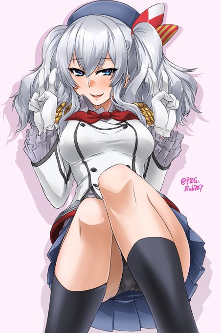 お題箱より「仰向けハート目ダブルピースで恥ずかしがる鹿島」です。
仰向け…かなぁ?
#艦これ #鹿島 