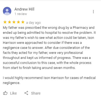 JJLThompson's tweet photo. We pride ourselves @IsonHarrison on our Google reviews.  We are at 4.1 stars.  However, I want to share this 5 star clinical negligence review https://t.co/Vm8AlTBw6f which is a case conducted by @KatrinaStaplet4 #proud #bestinyorkshire https://t.co/Spua6ELIKr
