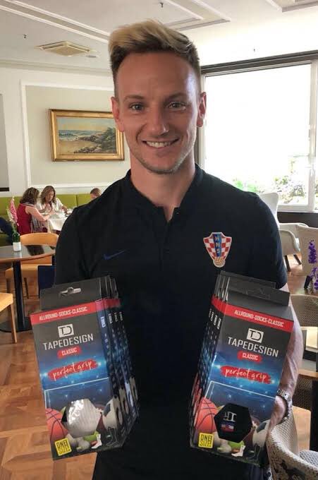BlertonBelica's tweet photo. Two of the biggest players in the world, Ivan Rakitic and Antoine Griezmann, love their #TapeDesign Grip socks. 
Proud to be promoting  the brand in Australia for last 4 weeks. Best grip socks in the world. #GripSocks #TapeDesignSocks https://t.co/u0hMbObnw4