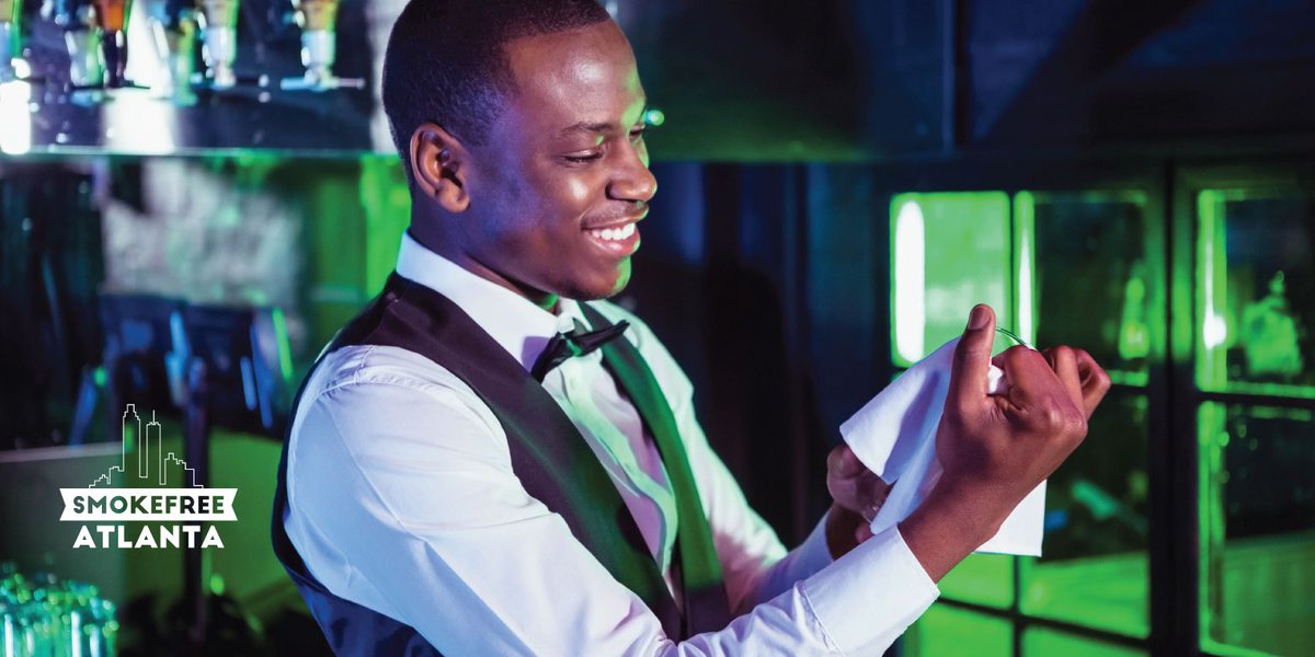 Eliminating secondhand smoke everywhere in #ATL will help protect everyone in the city, including communities and populations more severely affected by secondhand smoke exposure like hospitality workers and entertainers. 
#smokefreeATL
