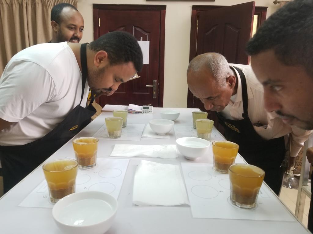 SaraYirga's tweet photo. Yours truly is training this amazing group from @JupiterIntHotel @METAD together, we see light at the end of the tunnel #4Coffee https://t.co/mlkD8BzVen