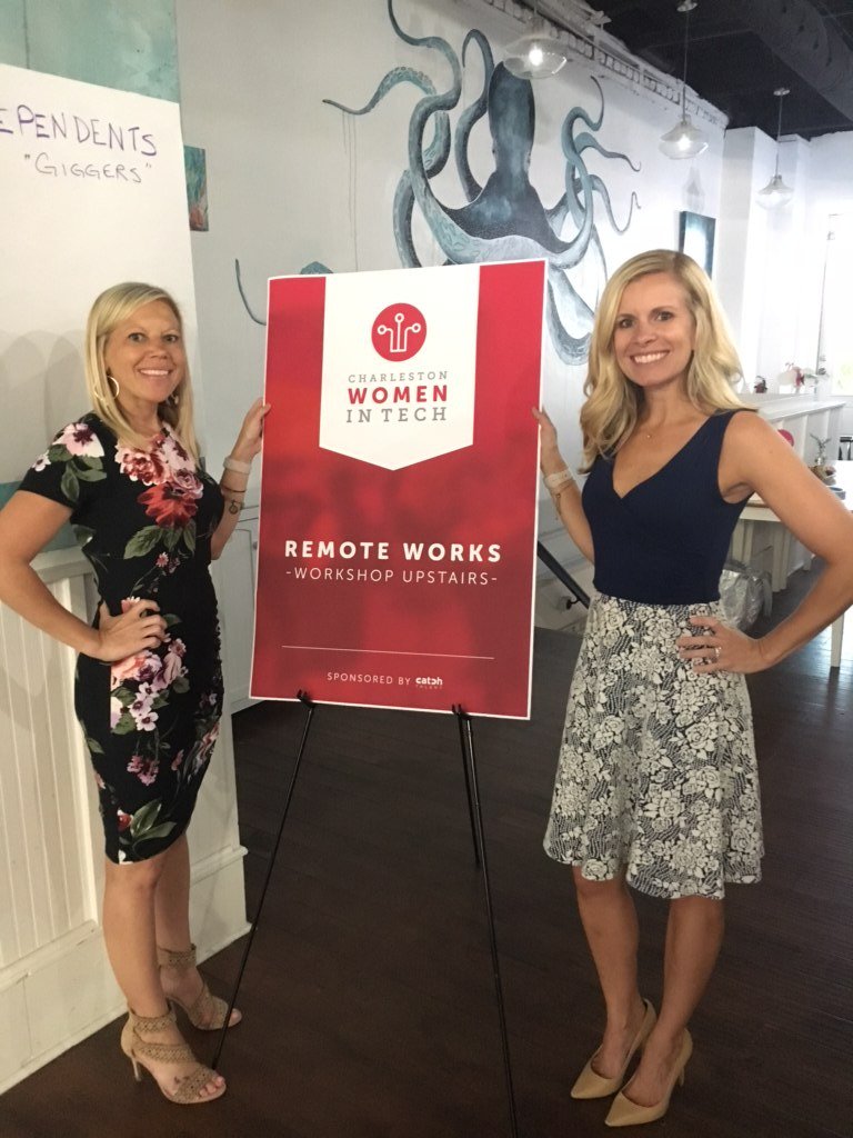 AshSchroeder09's tweet photo. We were honored to sponsor the @CHSWomenInTech event last night at @skinnydipcharleston Great turnout. Great networking. Great engagement. Thx for having us @lilsisterman And thanks for everyone who attended. @cnlock @catchagency https://t.co/Eb2QrhDiCO