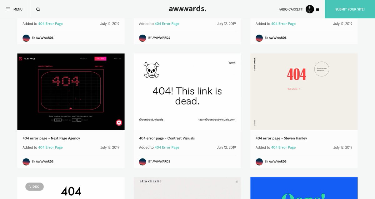 FabioCarretti's tweet image. 404 page of @ContrastVisuals is now featured on @AWWWARDS' error page gallery 🤘
@platoonstudio @fra_michelini 

Gallery: 
- awwwards.com/awwwards/colle…

Live: 
- contrast-visuals.com/404