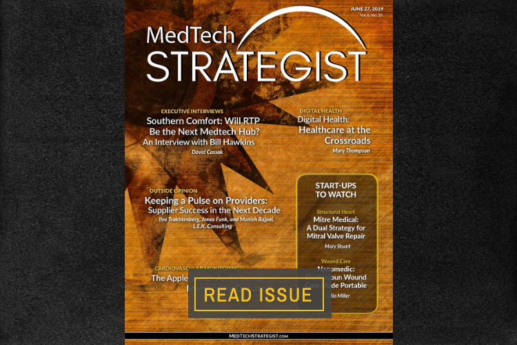 MedTechStrat's tweet photo. Don't forget to read the latest issue of @MedTechStrat June 27, 2019 https://t.co/PpQQ1ZE5Mi  
✅ Is RTP the next #medtech hub?
✅ #Healthcare @ the crossroads
✅ Next decade's supplier success
✅ @Apple ⌚️ #arrhythmia monitoring debate
#StartUps2Watch: @MitreMedical &amp; #Nanomedic https://t.co/l8HL897kic