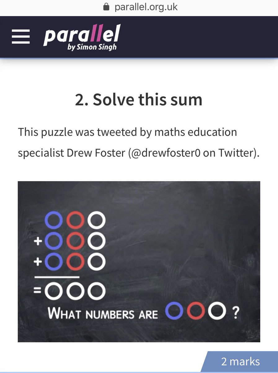 drewfoster0's tweet photo. Don’t forget to sign up your Y7, 8 &amp; 9 maths classes for the amazing Parallel by @SLSingh at https://t.co/1UjPZZDhyE (restarting in Sept 2019). https://t.co/9cJWsyECjX