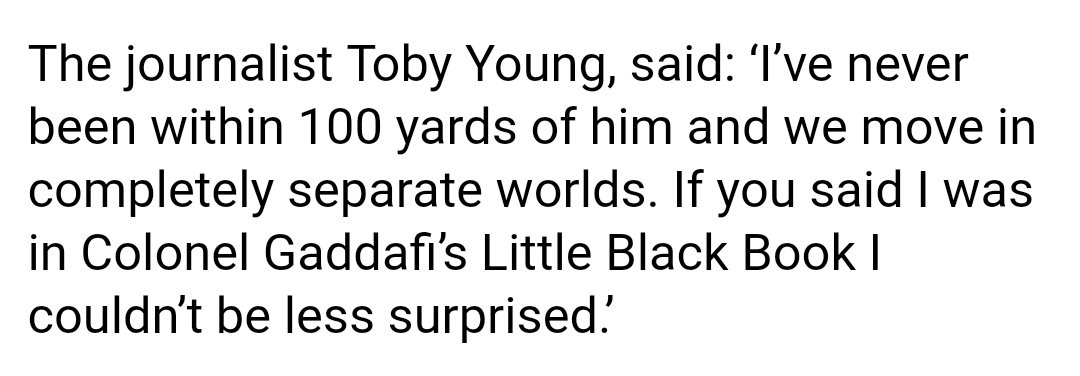 All-round nasty Toby Daniel Moorsom Young, taker of illegal drugs and Groucho Club expellee, claims never to have been within 100 yards of Epstein, and says they move in completely separate world's.O really?! https://amp.theguardian.com/media/2018/jan/03/toby-young-quotes-on-breasts-eugenics-and-working-class-people#click=https://t.co/INPPw4DfvW