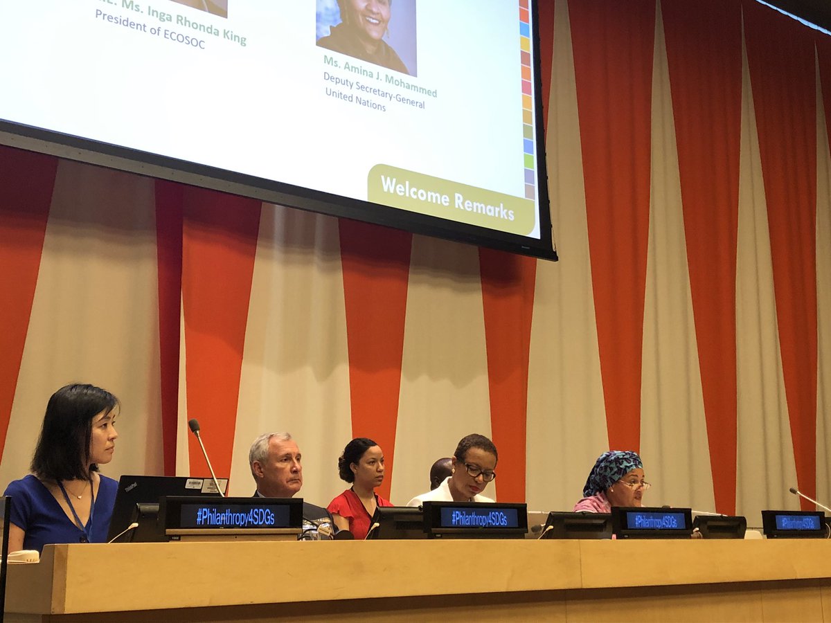LuisaKarst's tweet photo. How can Philanthropy, in partnership with the UN and other actors, contribute to the #SDGs ? Opening of the #Philanthropy4SDGs event during #HLPF @SustDev @UNECOSOC @AminaJMohammed @BloombergDotOrg @lumos @synergos https://t.co/LQvloQO6Nm