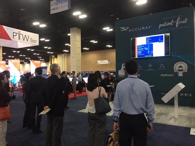 Accuray's tweet photo. Come join us at #AAPM2019 booth 338! Our next #AERO Academy talk happens at 12:45pm today on: Synchrony Tracking with #Radixact with Guangpei Chen, Ph.D. #AccurayPatientFirst #MedicalPhysics #RT_phys #RadOnc https://t.co/zm6h0ut5Rc