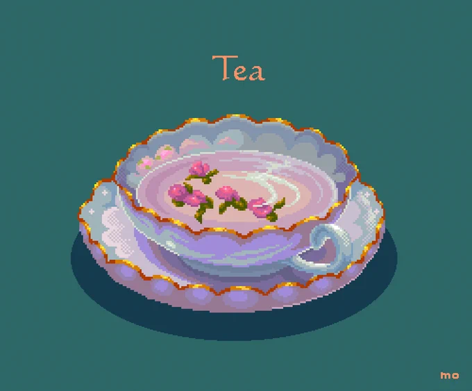 Tea☕️
Herb tea?☕️

#pixelart #ドット絵 #tea #pixel_dailies
for 
@Pixel_Dailies 