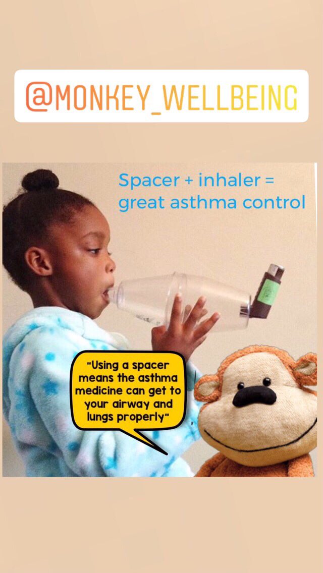 CHAHAsthma's tweet photo. Itโs not rocket ๐ science...spacer + inhaler is FUNDAMENTAL for controlling asthma and taking asthma medicines @Monkeywellbeing @croydonhealth @NHSCroydonCCG #monkeyssuperspacers #spacerchamp #welovemonkey https://t.co/OZIA6vZONv