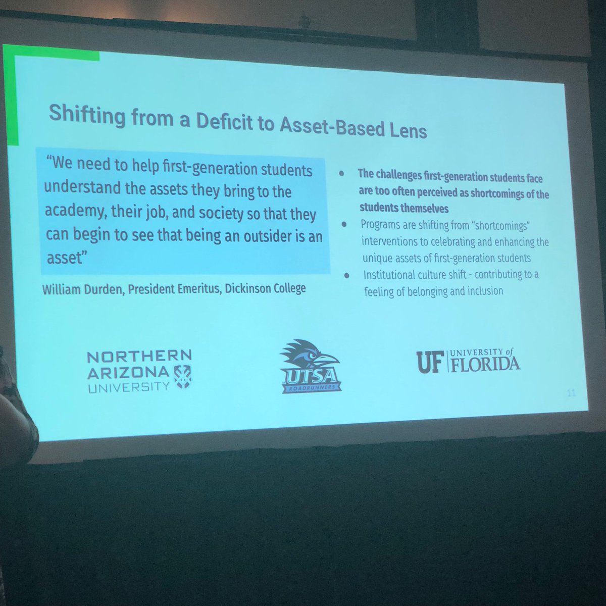 JoanCollierPhD's tweet image. One thing I enjoyed about working at UTSA was my faculty colleagues’ commitment to supporting 1st gen students. I knew they were legit when #IAmFirstGen was a signature in many 1st gen faculty members’ emails #CLElevate19 🧡💙