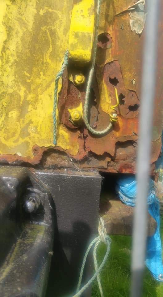 Thanks to those who have donated, it's much appreciated and will go towards repairing bodywork issues such as this shown, as well as a whole range of other items. Extensive bodywork is required as you can see from the cab front.