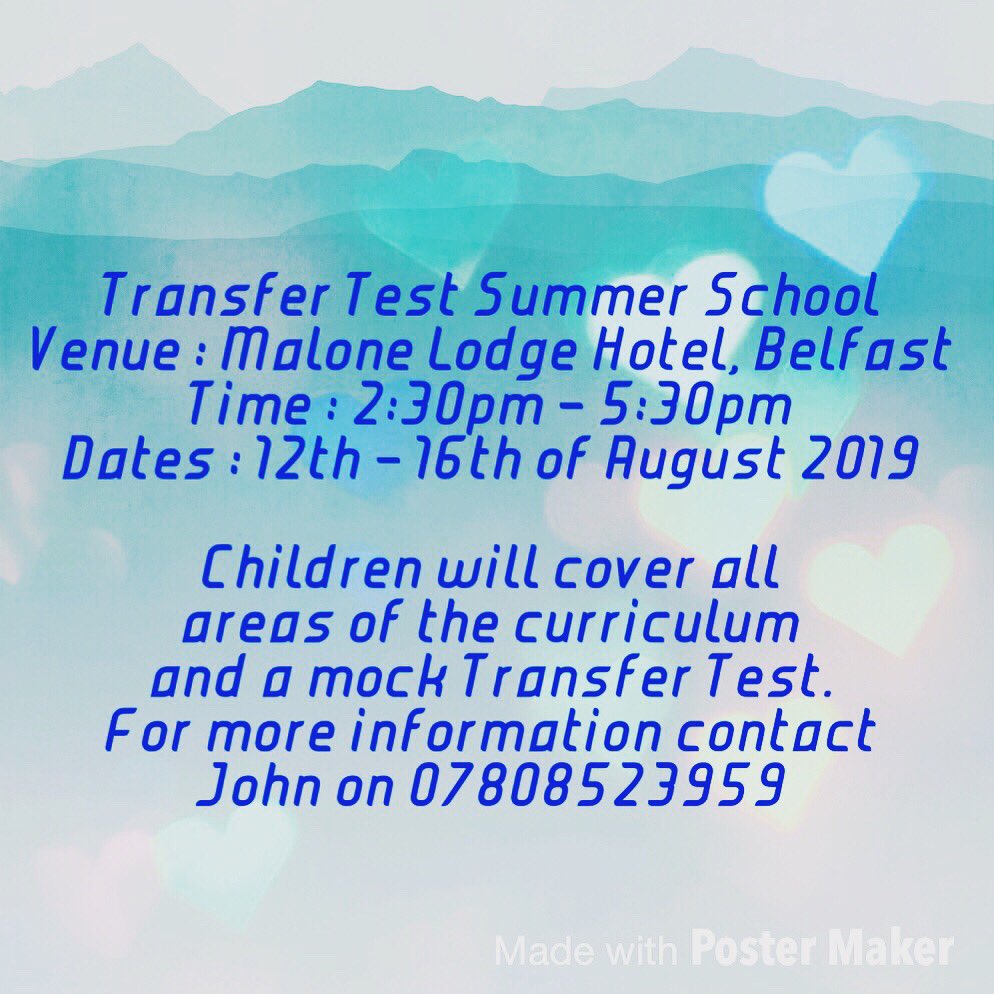 TestTransfer's tweet image. Summer School #transfertest @BelfastHourNI @VisitBelfast @BelTel @BelfastLive
