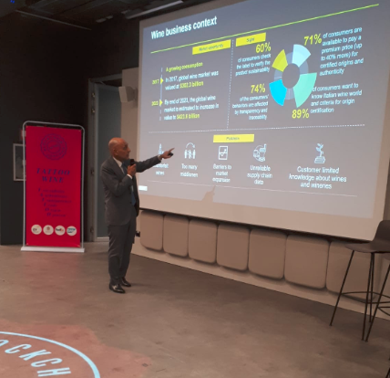 EY_Italy's tweet photo. Nasce #TATTOO Wine, la prima piattaforma al mondo abilitata da #blockchain per il mercato cinese basata su tecnologia #EYOpsChain che unisce #tracciabilità, #ecommerce e tokenizzazione. #EYwavespace https://t.co/AkSLlWWPa8
