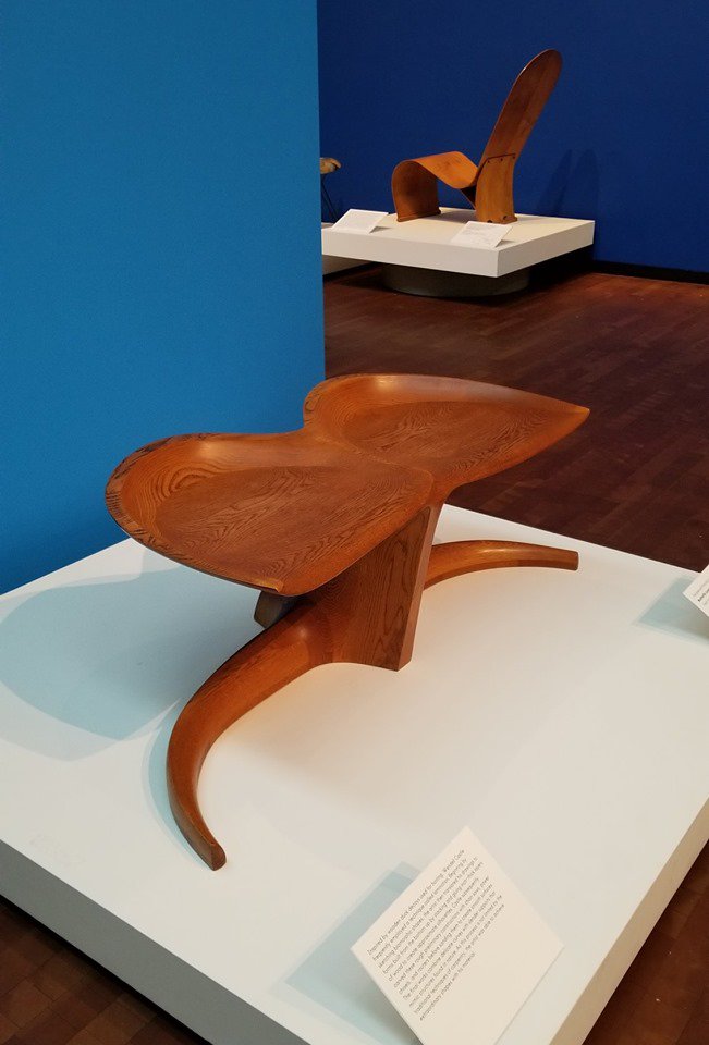 joslynartmuseum's tweet photo. 🦋🛋️
Designed and Manufactured by Wendell Castle, "Butterfly Love Seat," 1967, Stack-Laminated Oak. Newly acq by the Jacobsen collection, this chair has joined the #ArtofSeating and made its #Omaha debut yesterday! This exhibit is on view through 9/8.
#WorldEmojiDay #MusEmoji https://t.co/EBPc3waksg