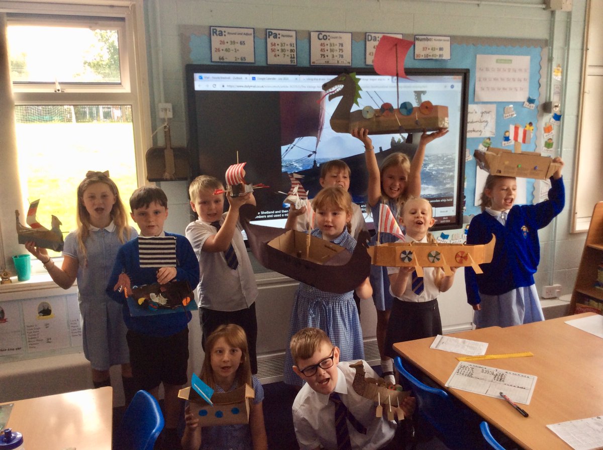 Parkfield's tweet image. The #Y3 Viking Ships. #LearningLog #History