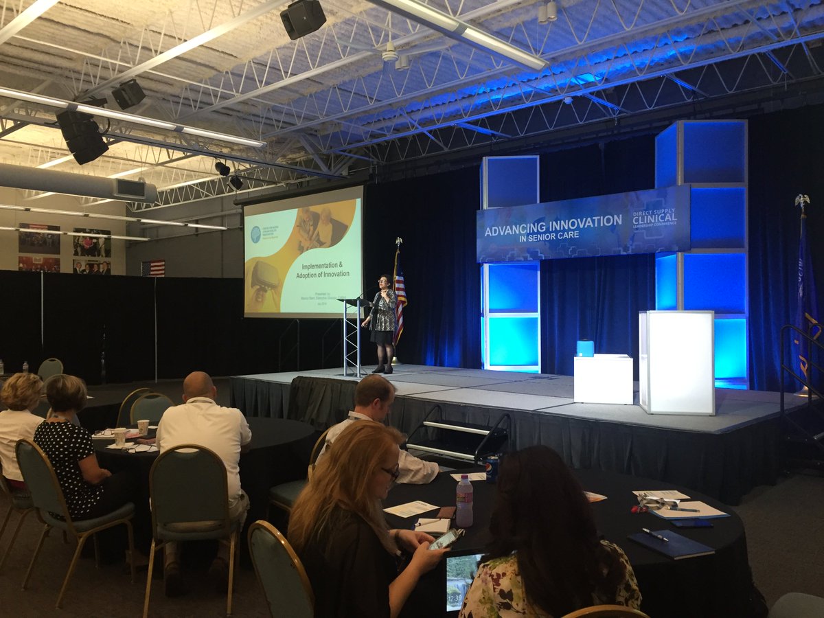 cabhi_innovates's tweet photo. We're at the @_DirectSupply #ClinicalLeadershipConference in Milwaukee! Bianca Stern, CABHI's Executive Director, Health Innovations, opens with the keynote presentation. How can we make sure #innovations in seniors' care are implemented and adopted effectively? 💡 https://t.co/xyE3jJWRNk