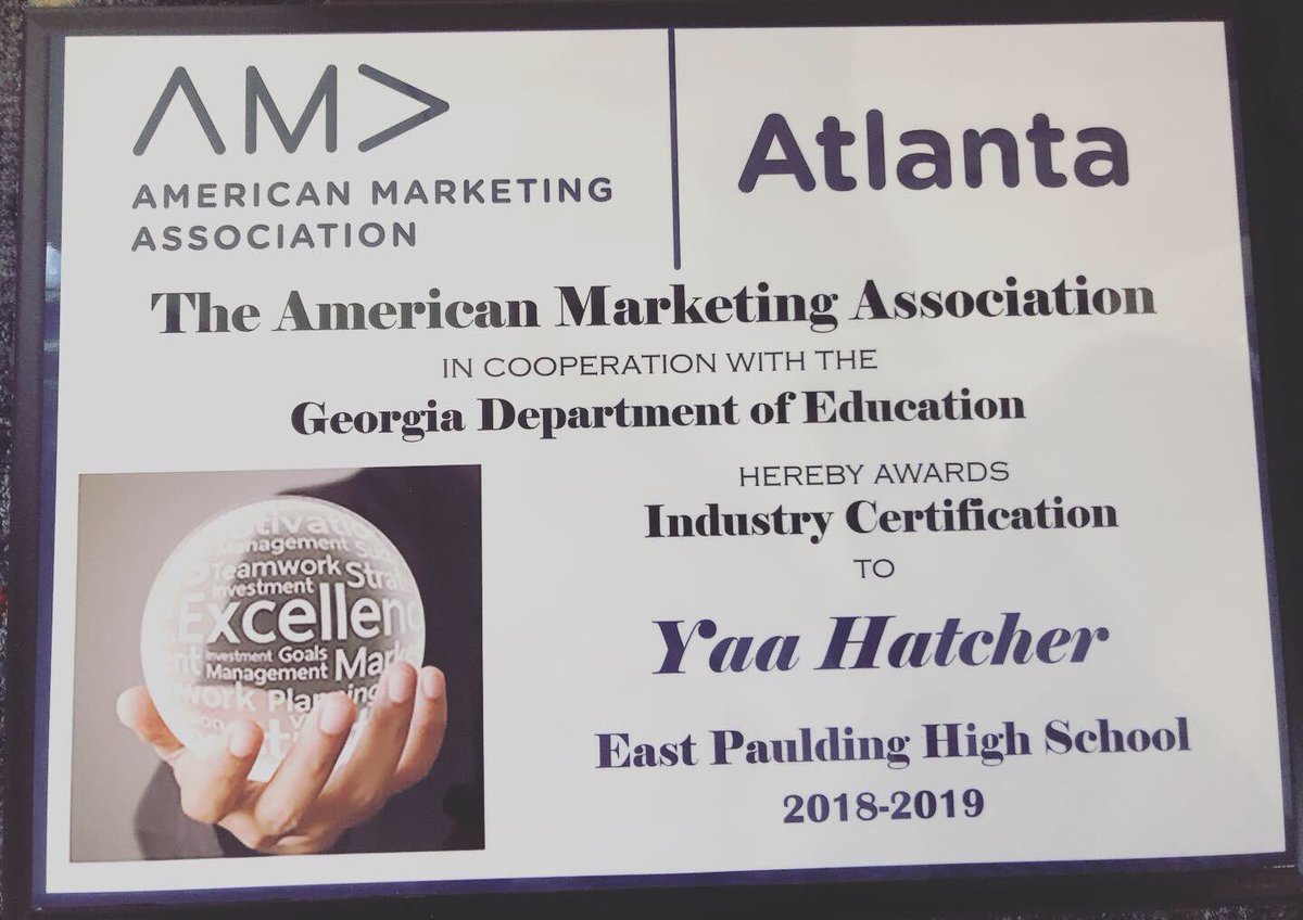 Congratulations to EPHS Marketing being recognized for Industry Certification at the GACTE GMEA luncheon! #getpluggedin <a href="/gamarketinged/">georgiamarketinged</a> <a href="/Georgia_DECA/">Georgia DECA</a> <a href="/pauldingboe/">Paulding County School District</a>