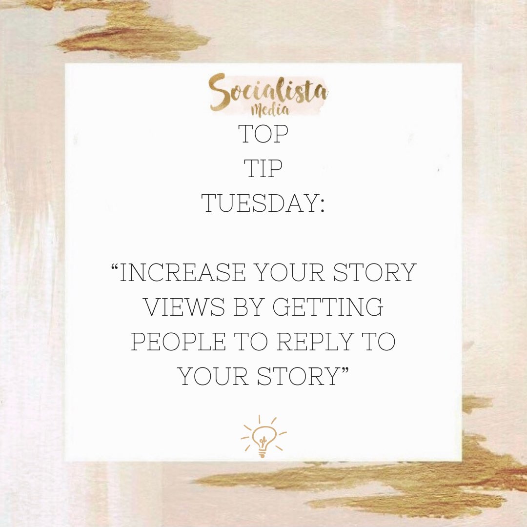 🌟 TOP TIP TUESDAY 🌟
Have your story views decreased? This is one way to get your story further to the front of the story queue... Post a story to make people reply to it!
1️⃣ A funny meme
2️⃣ A nice selfie
3️⃣ Something shocking
4️⃣ A freebie
Hope this helps!
#chestertweets