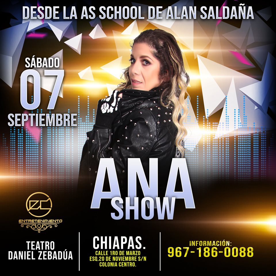 anashowmty's tweet photo. Raza de #Chiapas este próximo 07 de septiembre estaré presentándome en el TEATRO DANIEL ZEBADÚA.

#EmpoderadaTour

Informes: 967-186-0088 https://t.co/UrNkMo1YDb