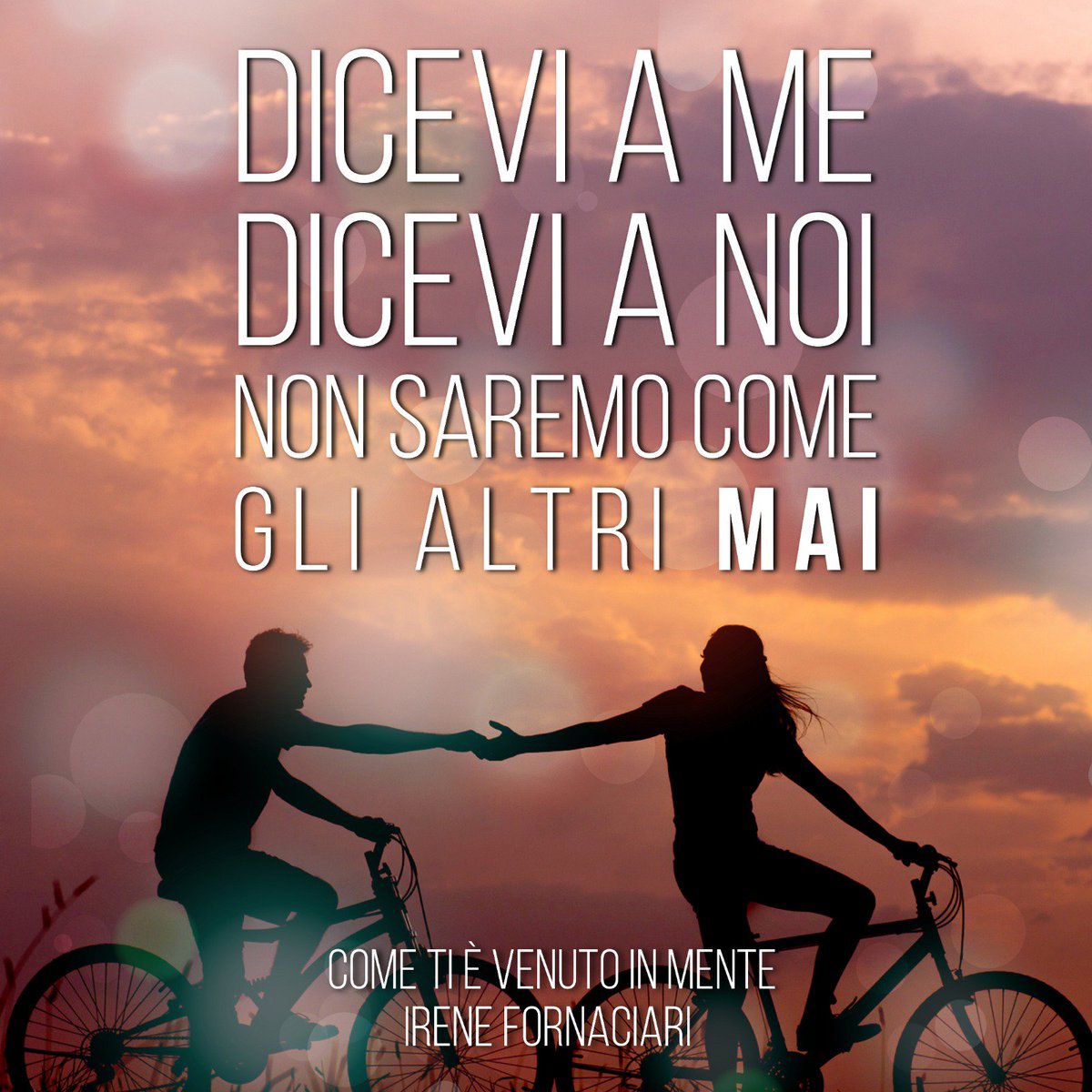 Dicevi a me
Dicevi a noi
Non saremo come gli altri mai 🌅
➡️ spoti.fi/2MdAaWj

#IreneFornaciari #ComeTiÈVenutoInMente