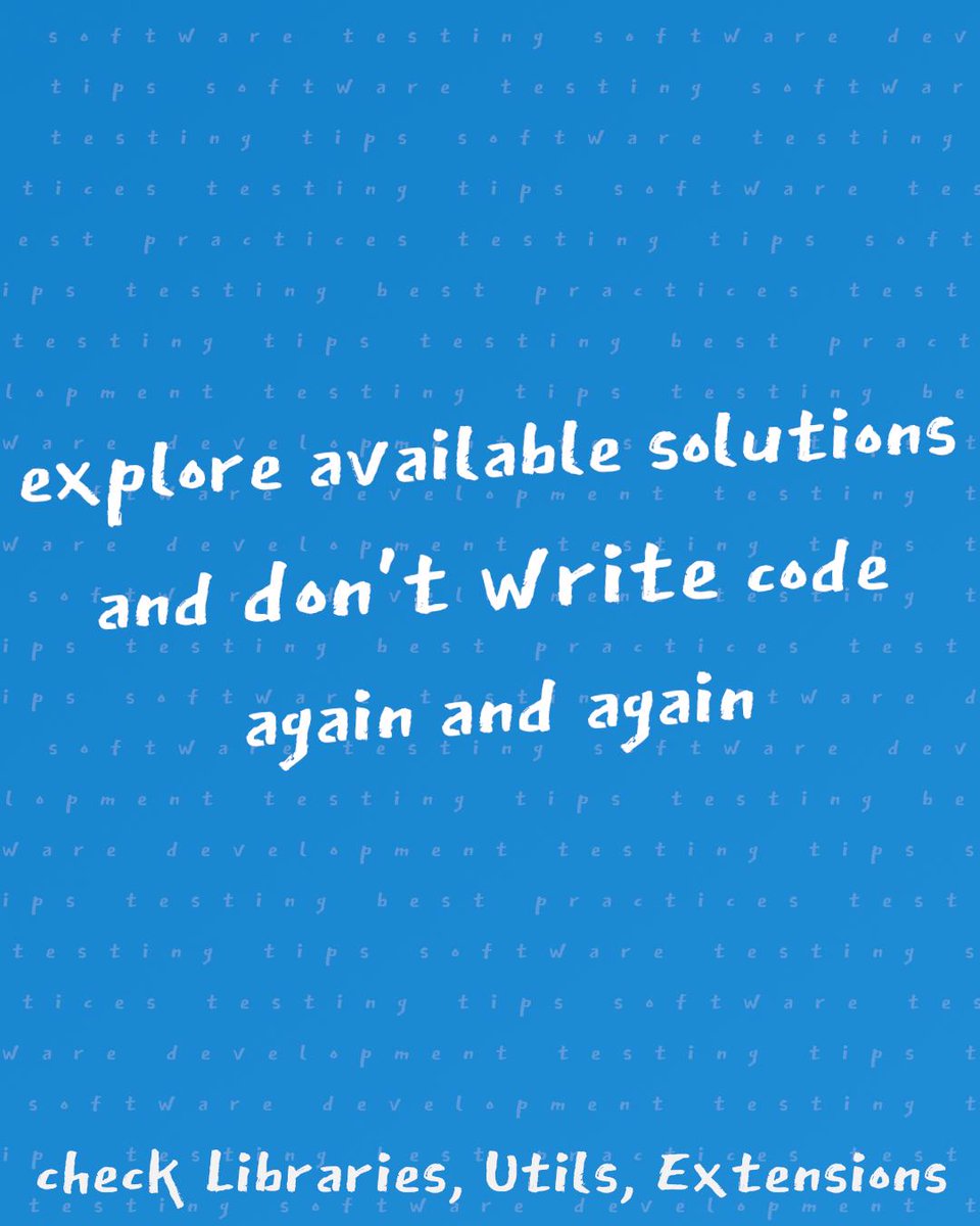 Alex_Zhukovich's tweet image. #TestingTipsWeek Day 7:  Do you know your tools which you are using for day-to-day work: libraries, frameworks, utils and extension classes? If not, explore it more and don't write similar code again and again. #androidDev #testing #androidTesting