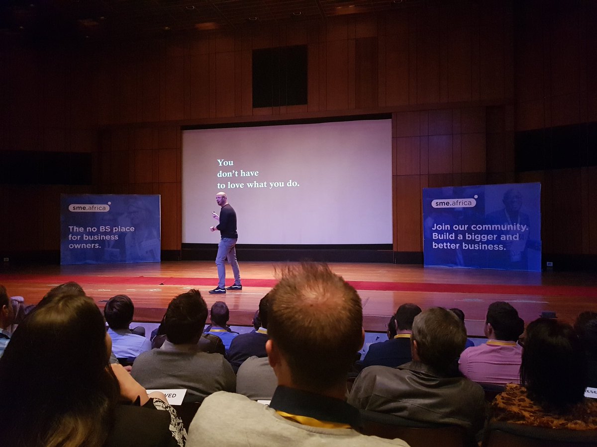 #wearesme <a href="/mikestopforth/">Mike Stopforth</a> @smedotafrica  

You don't have to love what you do 
🙄