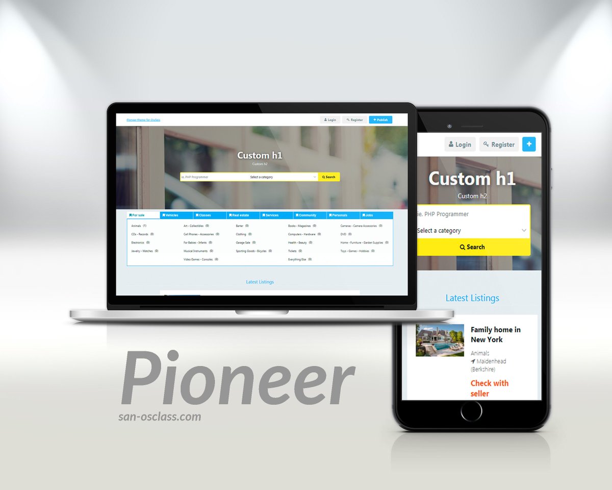 OsclassSan's tweet image. #osclass

Free theme for Oslcass Pioneer
 demo.san-osclass.com/?theme=pion