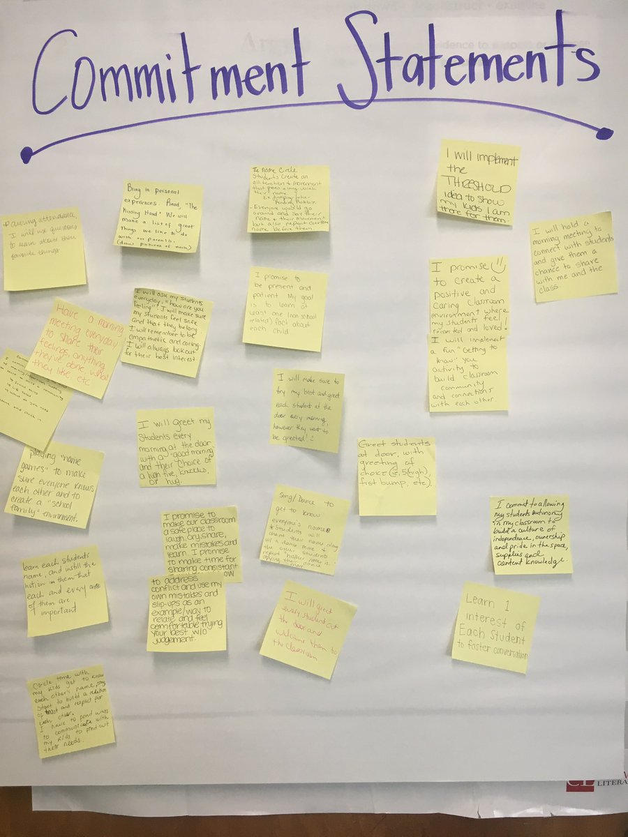 HCPS_IMs's tweet photo. @HillsboroughSch new teachers made Commitment Statements for the new year at the Hillsborough Educator Institute @ChamberlainHigh #ClassroomCulture #KnowledgeOfStudents https://t.co/HxcX5ETYHV