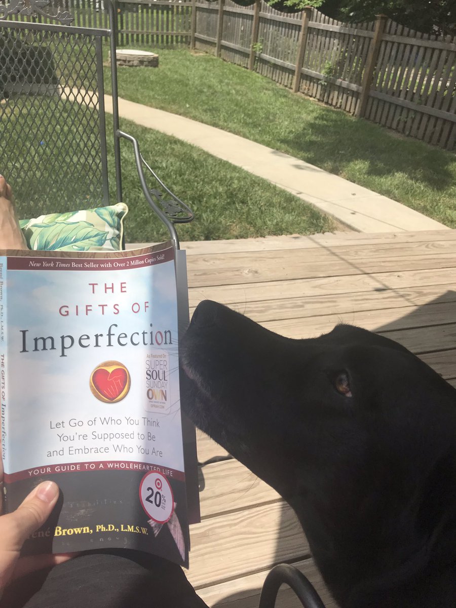 MsGosnellsClass's tweet photo. I feel like a fake reader when I don’t have pages to actually turn, but I’m really an audiobook kind of person. My accountability dog is here to remind me of that. Embrace who you are. 🤦🏼♀️ #lsreads @BreneBrown https://t.co/iaAowG6fbQ