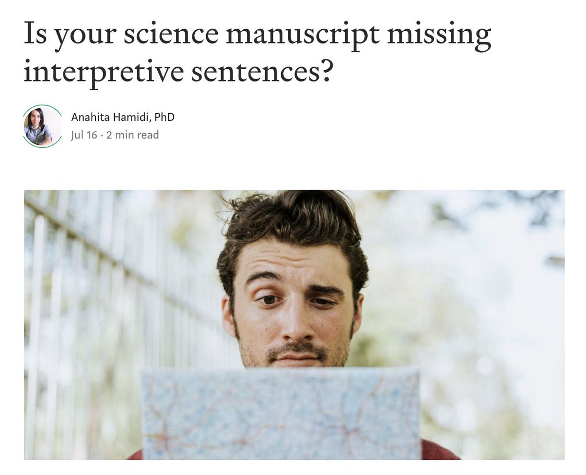 Neurocrew's tweet photo. Is your science manuscript missing interpretive sentences? Our latest by @geneticexpns 👉https://t.co/37lm6iAZIX 

#acwri #sciencewriting #scicomm #academicwriting #sciencepublishing #writing https://t.co/25vOaHkInw