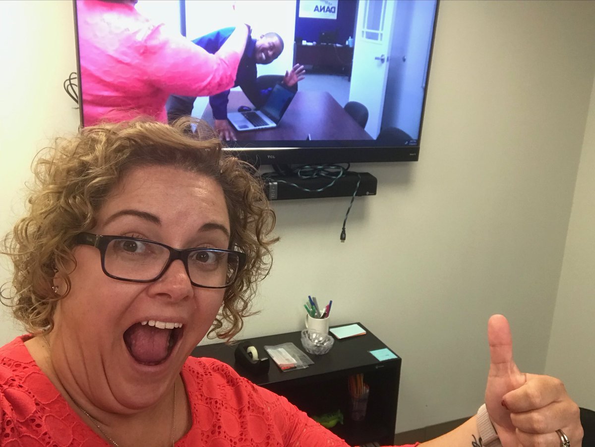 mthopkins126's tweet photo. When your boss leaves her computer with you to set up the webcam... you send this! @smbravo66 #TeamDANA #ConnectingDelaware and #technology @rodneydsaunders @DE_Nonprofit #Nonprofit https://t.co/0yRariA6Wp