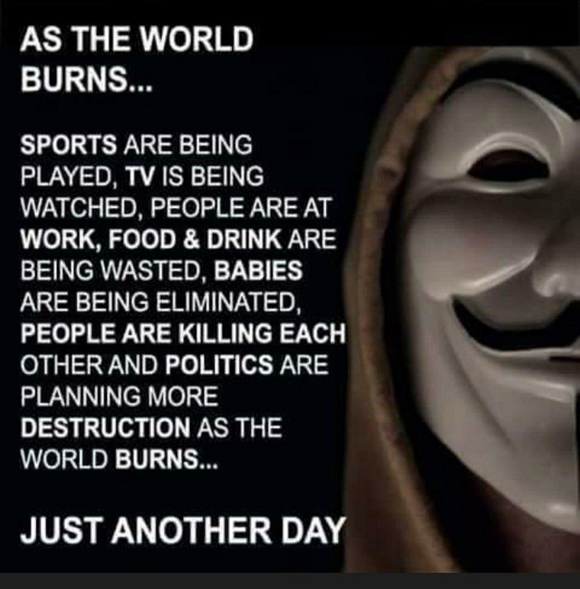 Jo_Ozymandias's tweet photo. #SaveTheInternet #ACTA2 #Orwell1984 #EU #NWO #OpUN #Rothschild #OpIcarus2019 #Agenda21 #Agenda2030 #Anonymous #Anonymiss #AnonFamily #FreeAnons
#WakeUp⏰
#Think🤔
#FuckTheSystem🖕
#BigBrother👁️
#DeleteTheElite⚔️
#Revolution✊
#HackTheElite💻
#BeFree🆓
#OpLove❤️
#Respect🤜🤛 https://t.co/bWXC2HzwRQ