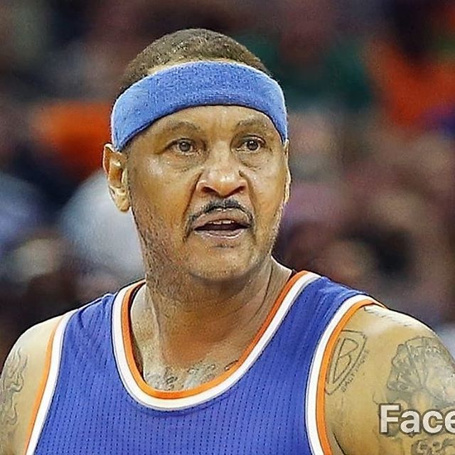 NBAfellas's tweet photo. 2047/2048 - Melo ancora alla ricerca del suo primo anello... #carmeloanthony #faceapp #lannogiusto #melo #sischerza #nbafellas #filtri #etá #anziano https://t.co/qDHdqFbWRh https://t.co/fYcVJ6SrJo