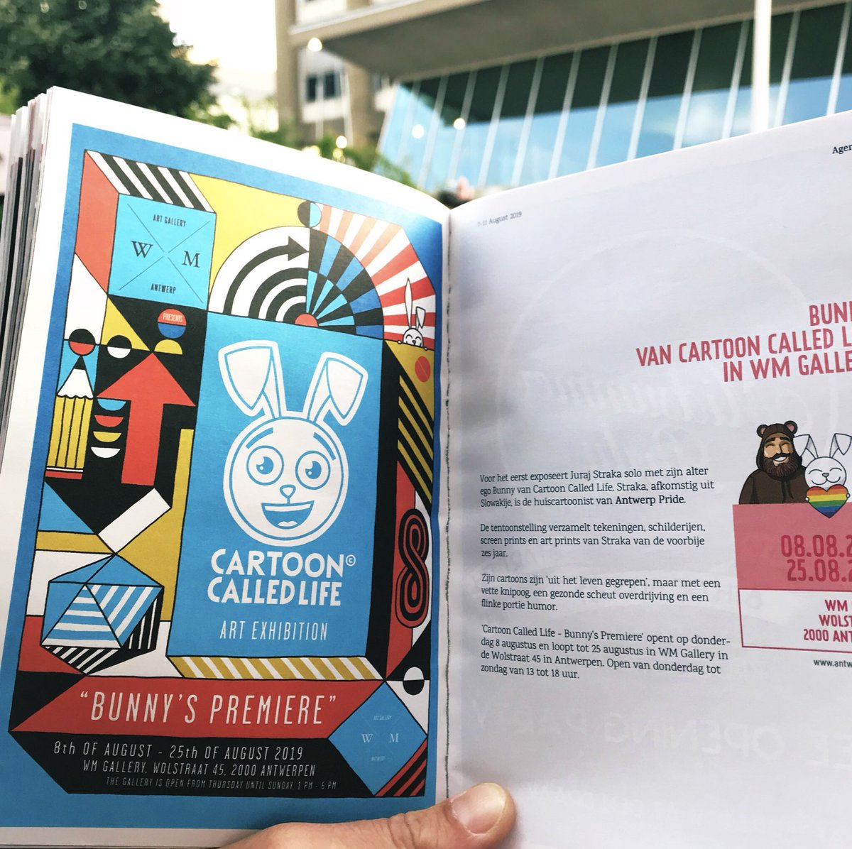 BUNNYCARTOONS's tweet photo. A new milestone in Bunny’s life 🐰😍Something (big) is coming this Summer... BUNNY’S PREMIÈRE, my first art exhibition 🐰😍🤩😊🌈 Come to Antwerp! #BunnysPremiere #ArtExhibition #CartoonCalledLife #WMGallery #Antwerp #Belgium #GayArt #AntwerpPride #GayArtist #MyFirstExhibition https://t.co/0JyYPDgphD