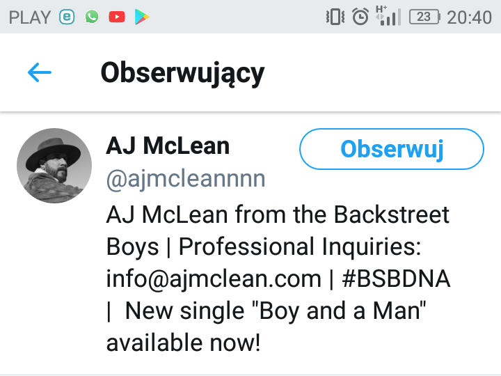 zuczekgti's tweet photo. I guess someone is trying to be somone else and stealing @aj_mclean @backstreetboys account... https://t.co/dyfN1q82vE