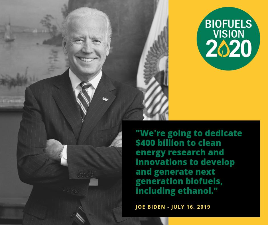 BiofuelsVision's tweet image. Today in Manning, @JoeBiden reiterated his commitment to biofuels, by stating he'd dedicate $400 billion to clean energy innovation and research, including next generation biofuels like ethanol. #biofuels #Election2020