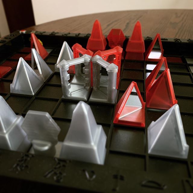 eraelan's tweet photo. Set up to play the classic #khet, a #mensaselect game from I think 2010 or so. It’s probably been about that longer since I played last. 😋 #boardgames #boardgamegeek #abstractgames #analoggames #freakinglaserbeams #tabletopgames https://t.co/xQ3MwRRSI6 https://t.co/KFKczLqaVi