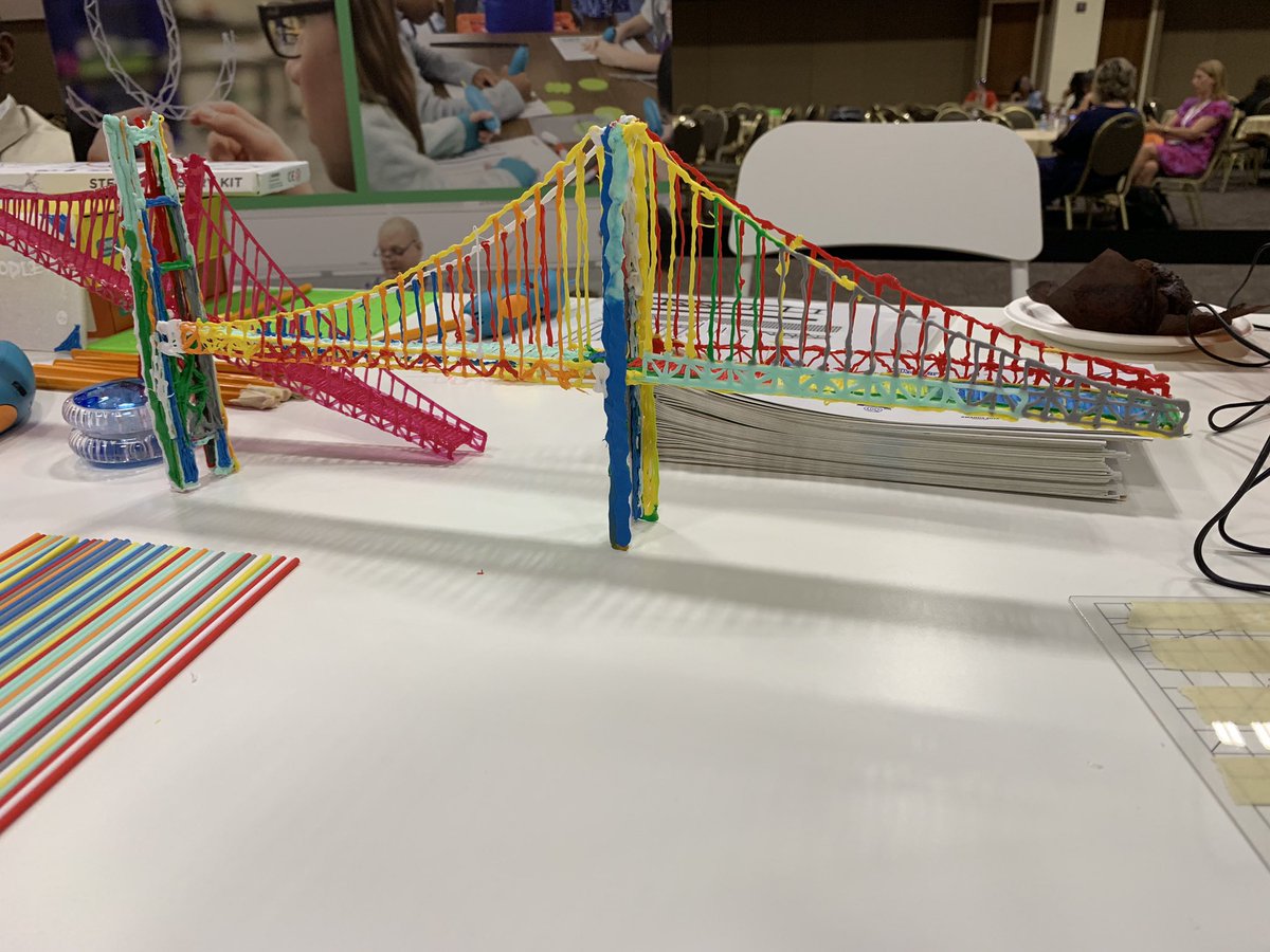 3DoodlerScott's tweet photo. Building bridges here at #nstc2019. @3Doodler #whatwillyoucreate https://t.co/WNrN4KDBhf
