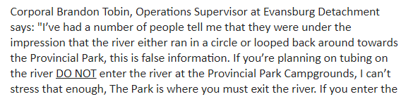 Solid tips for tubing on Alberta's Pembina River. 1) Do not ENTER at the campsite. 2) The river does not run in a loop. #yeg #summer #Alberta