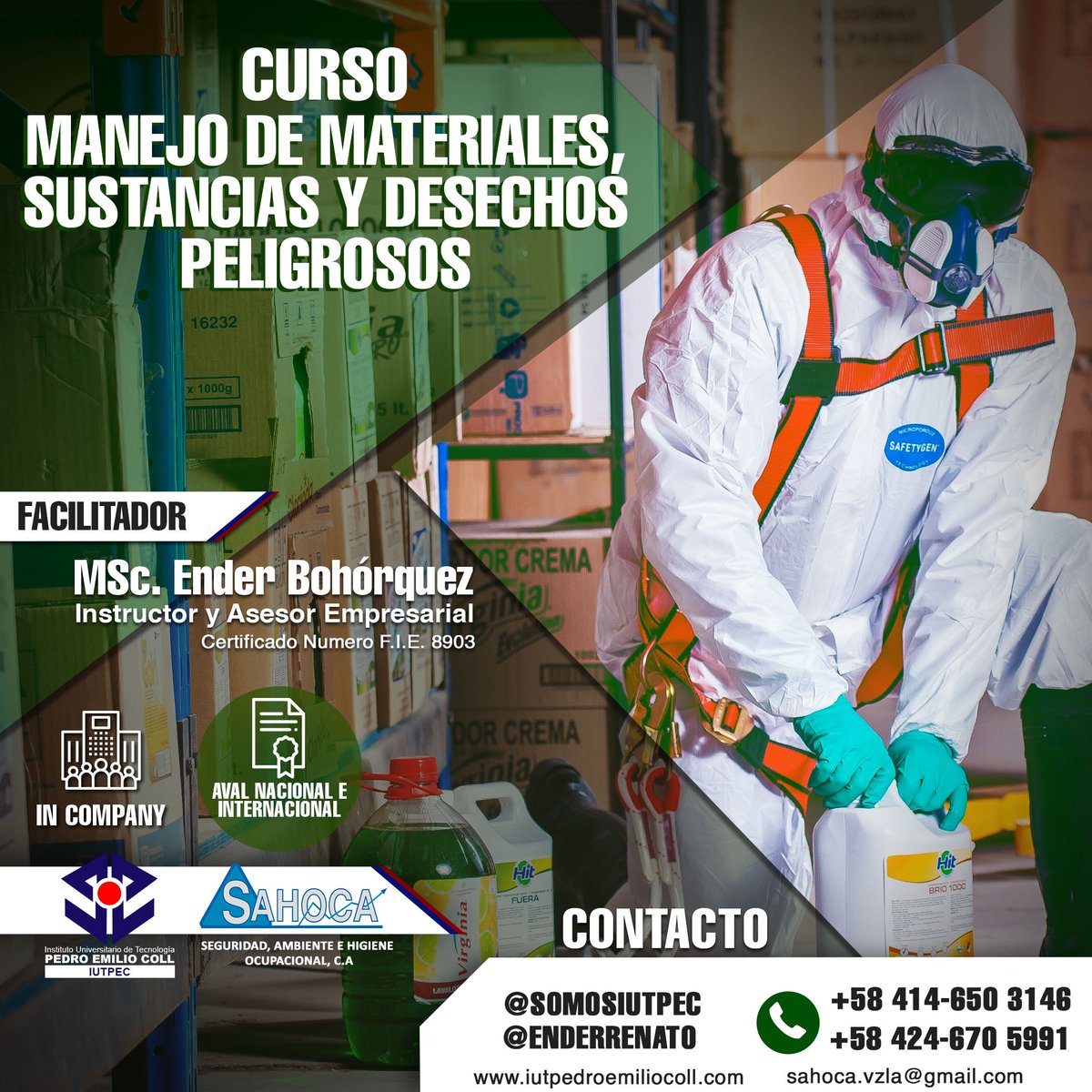 SomosIUTPEC's tweet photo. Información al 424-6705991/414-6503146. (SÓLO LLAMADAS).
#DesarrolloPersonal #Empresas #Cursos #CertificacionLaboral #Coaching #LifeCoaching #Formacion #Asesoria #TalentoHumano #Seguridad #SaludLaboral #Gestion #Venezuela #SomosIUTPEC #SAHOCA https://t.co/JWRVelHtBI