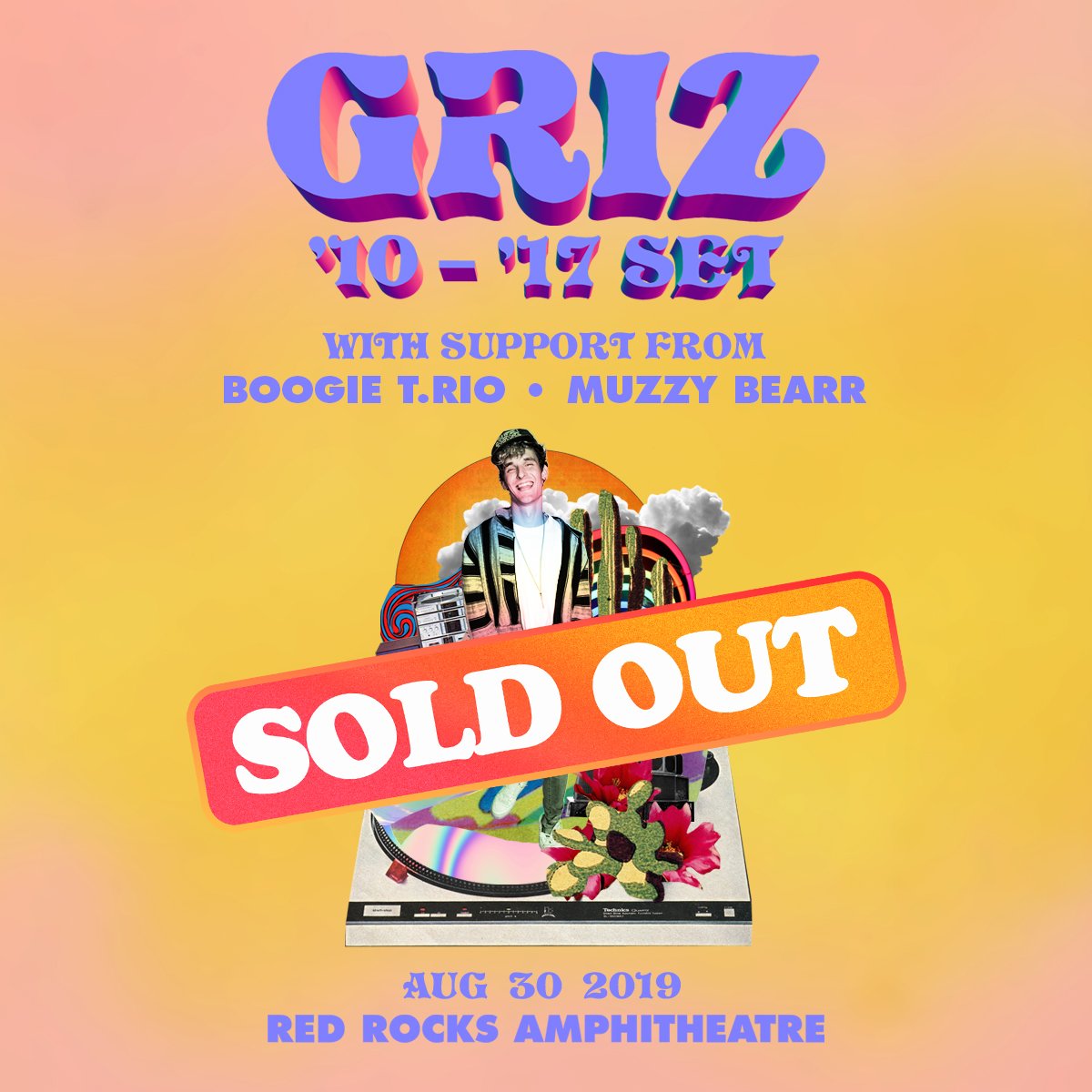 Griz's tweet image. Red Rocks fam! Two things:
1. We just released a few more tix! They on sale now! smarturl.it/GRiZxRedRocks

2. Some amazing artists are joining me this year on the rocks! We got @boogietmusic live trio + @muzzybearr opening Aug 30, and @louisfutonbeats + @option4music on Aug 31 🚀