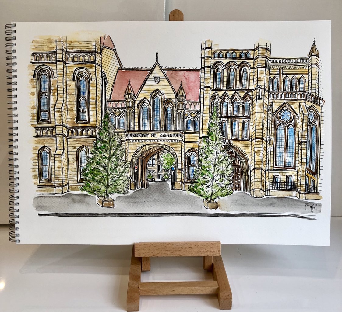 _kksart's tweet photo. In honour of my 3 years at The @OfficialUoM I thought it was only right to paint 💗 class of 2016 https://t.co/AbADTOkpu0