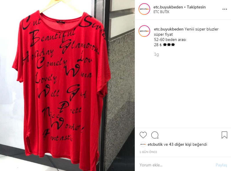 ➖instagram.com/etcbutik

#ModanınSürprizi #etcbutik ile GÜVENLİ ALIŞ VERİŞ

➖₺28
➖YENİ SÜPER #BLUZ'LER SÜPER FİYATA
➖52-60 BEDEN ARASI

DETAY İÇİN
instagram.com/p/Bz8byKSHjo5U…

SÜRAT #KARGO ile HEMEN #KARGO

Bilgi&amp;Sipariş için #WhatsApp
05465138961

etcbutik.com.tr

#KBÜ